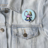 Klassieke Alice in Wonderland Button #2 Flamingo (In situ)