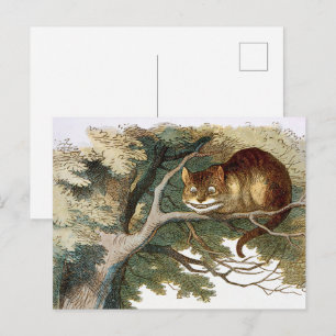 Klassieke Alice in Wonderland Cheshire Cat Kunst Briefkaart