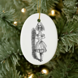 Klassieke Alice in Wonderland door Tenniel Keramisch Ornament