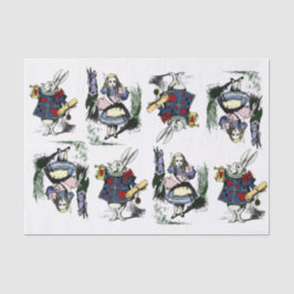 Klassieke Alice in Wonderland en White Rabbit Tissuepapier