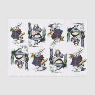 Klassieke Alice in Wonderland en White Rabbit Tissuepapier