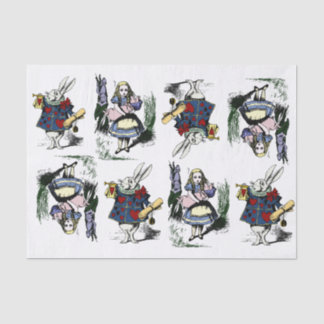 Klassieke Alice in Wonderland en White Rabbit Tissuepapier