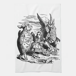 Klassieke Alice in Wonderland, Gryphon, Schildpad  Theedoek