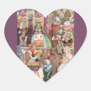 Klassieke Alice in Wonderland, Hartendame Hart Sticker