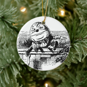 Klassieke Alice in Wonderland, Humpty Dumpty op mu Keramisch Ornament
