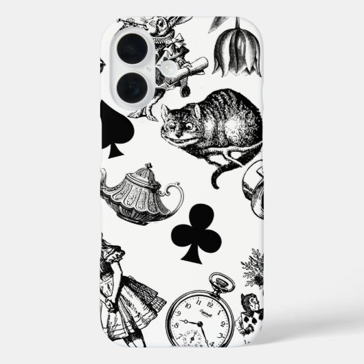 Klassieke Alice in Wonderland-personages Case-Mate iPhone Case (Achterkant)