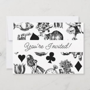 Klassieke Alice in Wonderland-personages Kaart