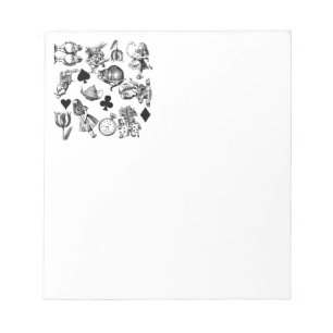 Klassieke Alice in Wonderland-personages Notitieblok