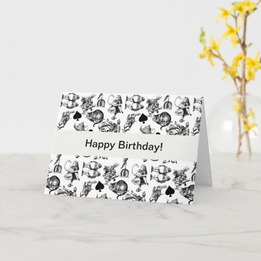 Klassieke Alice in Wonderland-personages: Originee Kaart (Gele Bloem)