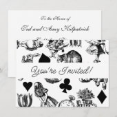 Klassieke Alice in Wonderland-personages: Originee Kaart (Voorkant / Achterkant)