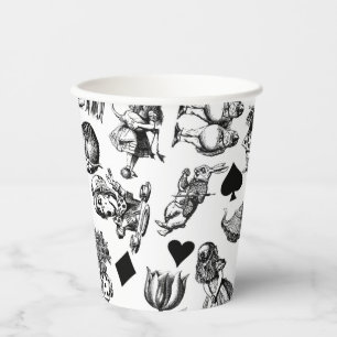 Klassieke Alice in Wonderland-personages Papieren Bekers