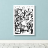 Klassieke Alice in Wonderland, proces van de Harte Canvas Afdruk (Insitu (Houten vloer))