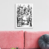 Klassieke Alice in Wonderland, proces van de Harte Canvas Afdruk (Insitu (Woonkamer))