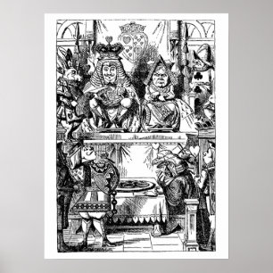 Klassieke Alice in Wonderland, proces van de Harte Poster