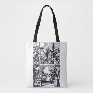 Klassieke Alice in Wonderland, Proces van de Harte Tote Bag