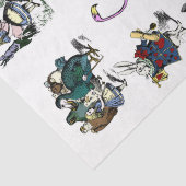 Klassieke Alice in Wonderland Rabbit Cheshire Cat Tissuepapier (Detail)