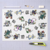 Klassieke Alice in Wonderland Rabbit Cheshire Cat Tissuepapier (Craft)