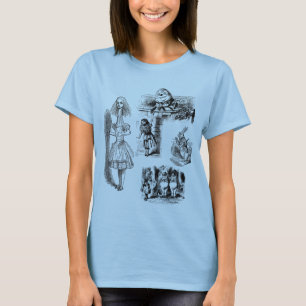 Klassieke Alice in Wonderland, Tenniel-personages T-shirt