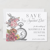 Klassieke Alice In Wonderland Uitermate Belangrijk Save The Date (Voorkant)