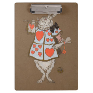 Klassieke Alice in Wonderland Witte Konijn Heraldi Klembord