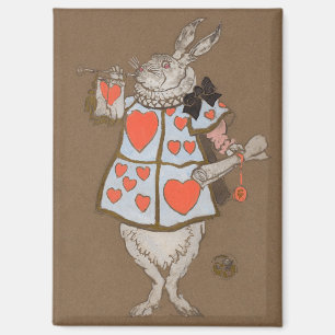 Klassieke Alice in Wonderland Witte Konijn Heraldi Magneet