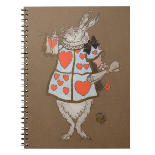 Klassieke Alice in Wonderland Witte Konijn Heraldi Notitieboek
