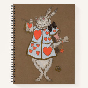 Klassieke Alice in Wonderland Witte Konijn Heraldi Notitieboek