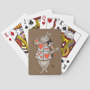 Klassieke Alice in Wonderland Witte Konijn Heraldi Pokerkaarten