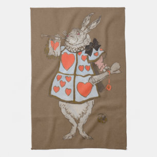 Klassieke Alice in Wonderland Witte Konijn Heraldi Theedoek