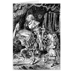 Klassieke Alice in Wonderland Witte Ridder op Paar