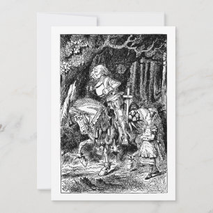Klassieke Alice in Wonderland Witte Ridder op Paar