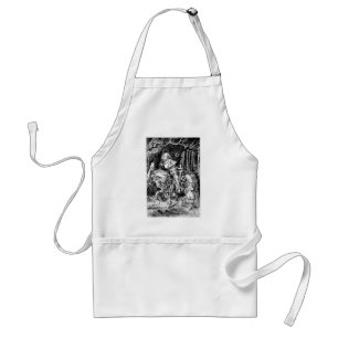 Klassieke Alice in Wonderland Witte Ridder op Paar Standaard Schort