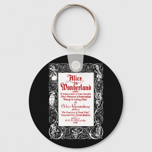 Klassieke Alice Titel Sleutelhanger (Voorkant)