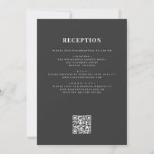 Klassieke All-in-One QR-code Elegante Trouwkaart Kaart (Achterkant)