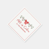 Klassieke "Alles is Kalm" Gepersonaliseerd Kerstfe Servet (Hoek)