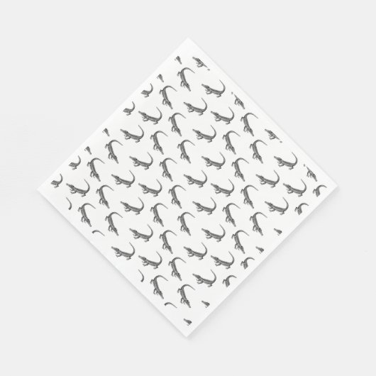 Klassieke alligator Print CUSTOM ACHTERGROND KLEUR Servet (Hoek)