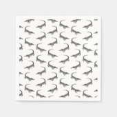 Klassieke alligator Print CUSTOM ACHTERGROND KLEUR Servet (Voorkant)