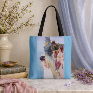 Klassieke Alma-Tadema Vintage Esthetische Romantis Tote Bag