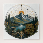 Klassieke Alpen Avontuur Landschapskunst Legpuzzel (Verticaal)