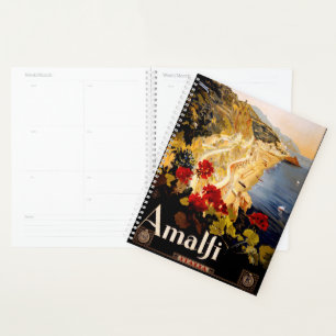 Klassieke Amalfi Italia Reis Grafische Poster Kuns Planner