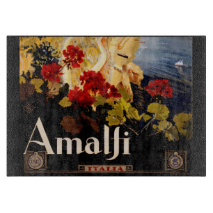 Klassieke Amalfi Italia Reis Grafische Poster Kuns Snijplank
