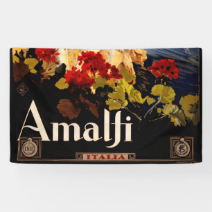 Klassieke Amalfi Italia Reis Grafische Poster Kuns Spandoek