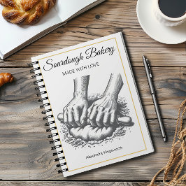 Klassieke ambachtelijke Sourdough bakker voor bakk Notitieboek