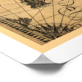 Klassieke Amerika kaart 1600 Poster (Hoek)