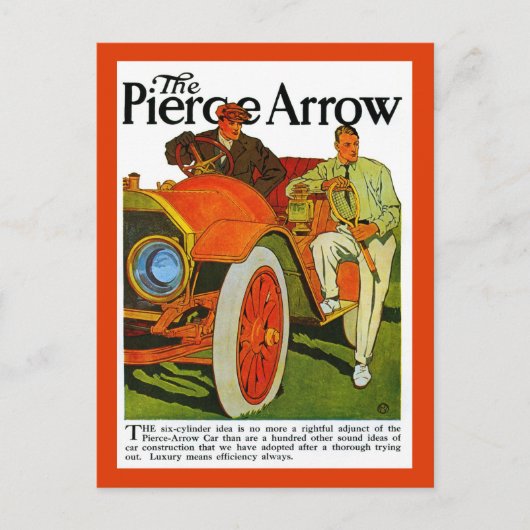  klassieke Amerikaanse 1900 Pierce Arrow-auto Briefkaart (Voorkant)