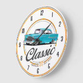 Klassieke Amerikaanse 1955 Hot Rods Large Clock Grote Klok (Hoek)