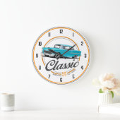 Klassieke Amerikaanse 1955 Hot Rods Large Clock Grote Klok (Huis)
