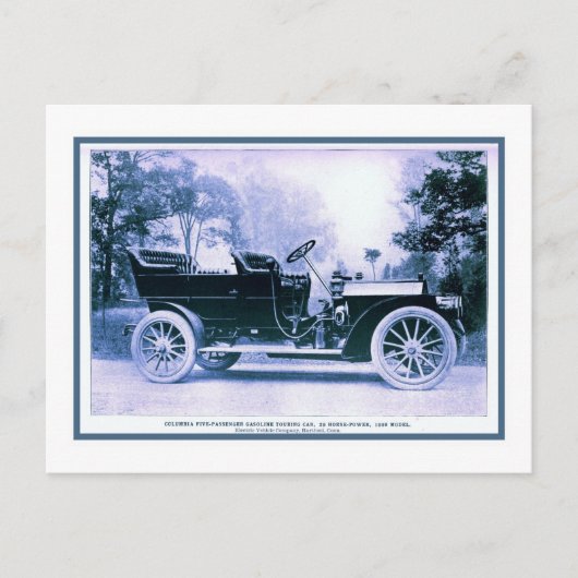 Klassieke Amerikaanse auto Columbia 1909 Briefkaart (Voorkant)