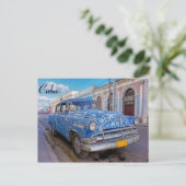Klassieke Amerikaanse auto in Cienfuegos, Cuba-bri Briefkaart (Staand voorkant)