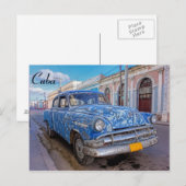 Klassieke Amerikaanse auto in Cienfuegos, Cuba-bri Briefkaart (Voorkant / Achterkant)